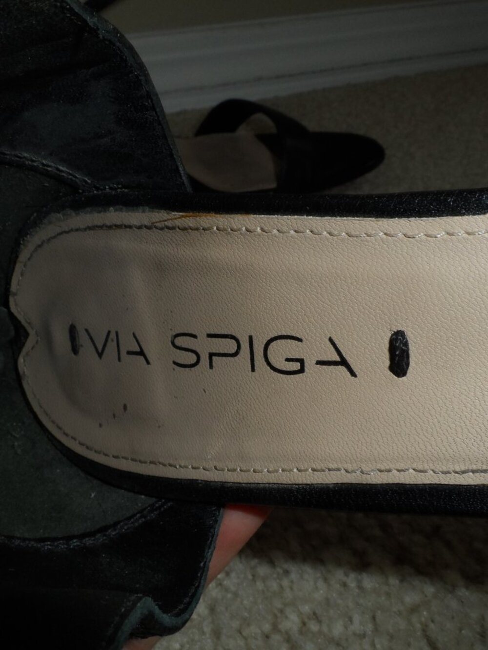 Via Spiga- Genuine Leather  Black Strappy Heels - size 8.5 - Picture 9 of 13